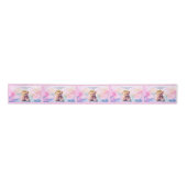 Glückwunsch! Pink Bär Goldkrone Satinband (Vorderseite)