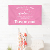 Glückwunsch Pink Graduate Graduate Party Banner (Insitu)