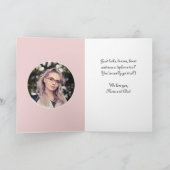 Glückwunsch Pink Rokoko Abschluss Foto Karte (Innenseite)