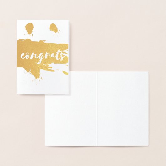 Glückwunsch Pinselstrich aufdecken Folienkarte (Anzeige)