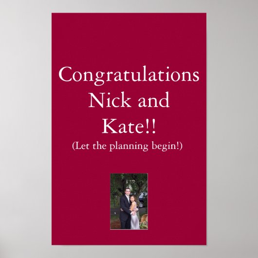 Glückwunsch Poster (Vorne)