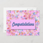 Glückwunsch Postkarte (Vorne/Hinten)