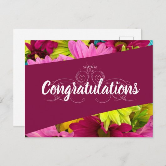 Glückwunsch Postkarte (Vorne/Hinten)