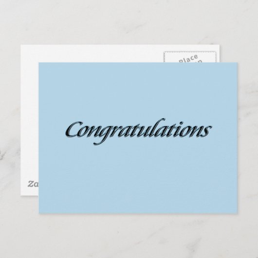 Glückwunsch Postkarte (Vorne/Hinten)