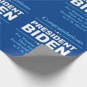 Glückwunsch Präsident Biden Most Voted Candidate B Geschenkpapier (Ecke)