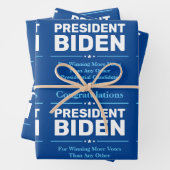Glückwunsch Präsident Biden Most Voted Candidate B Geschenkpapier Set (Beispiel)