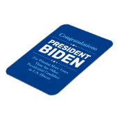 Glückwunsch Präsident Biden Most Voted Candidate B Magnet (Linke Seite)