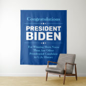 Glückwunsch Präsident Biden Most Voted Candidate B Wandteppich (Beispiel)