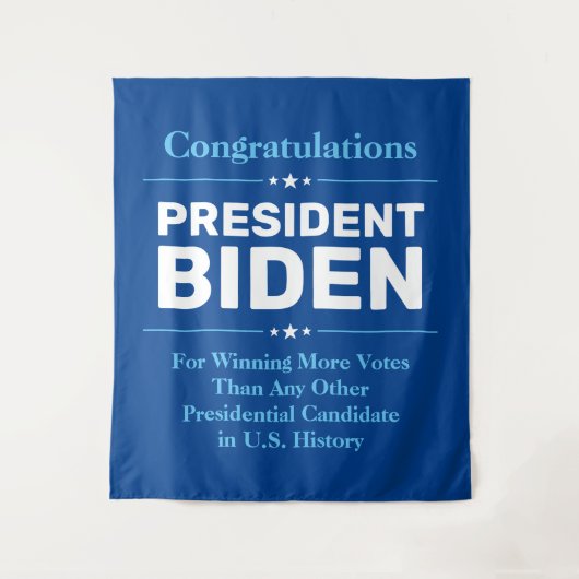 Glückwunsch Präsident Biden Most Voted Candidate B Wandteppich (Vorderseite)