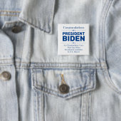 Glückwunsch Präsident Biden Most Voted Candidate Button (Beispiel)