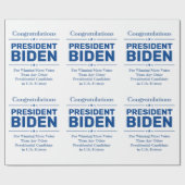 Glückwunsch Präsident Biden Most Voted Candidate Geschenkpapier (Flach)