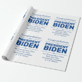 Glückwunsch Präsident Biden Most Voted Candidate Geschenkpapier (Ungerollt)