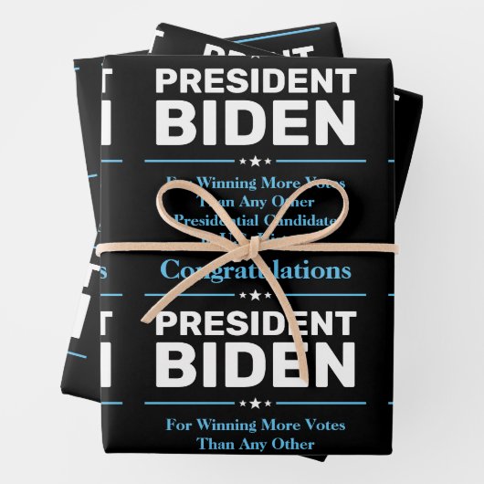 Glückwunsch Präsident Biden Most Voted Candidate Geschenkpapier Set (Beispiel)