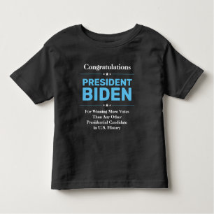 Glückwunsch Präsident Biden Most Voted Candidate Kleinkind T-shirt