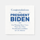 Glückwunsch Präsident Biden Most Voted Candidate Serviette (Vorderseite)