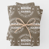 Glückwunsch Präsident Biden, VP Harris! Benutzerde Geschenkpapier Set (Beispiel)