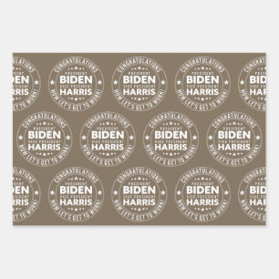 Glückwunsch Präsident Biden, VP Harris! Benutzerde Geschenkpapier Set