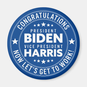 Glückwunsch Präsident Biden, VP Harris! Benutzerde Magnet