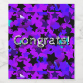 Glückwunsch! Punk Stars Weinetikett (Einzelnes Label)