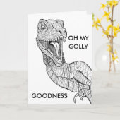 Glückwunsch Raptor Karte (Gelbe Blume)