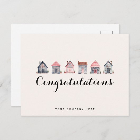 Glückwunsch Real Anwesen Neue Wohnung Postkarte (Vorne/Hinten)