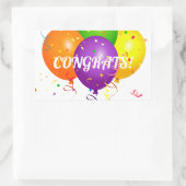 Glückwunsch Rechteckiger Aufkleber (Tasche)