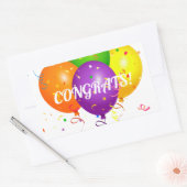 Glückwunsch Rechteckiger Aufkleber (Umschlag)