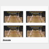 Glückwunsch_ Rechteckiger Aufkleber (Blatt)