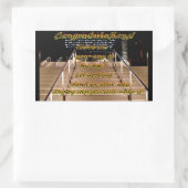 Glückwunsch_ Rechteckiger Aufkleber (Tasche)