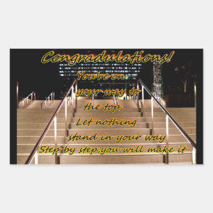 Glückwunsch_ Rechteckiger Aufkleber