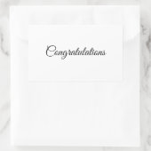 Glückwunsch Rechteckiger Aufkleber (Tasche)