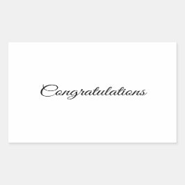 Glückwunsch Rechteckiger Aufkleber