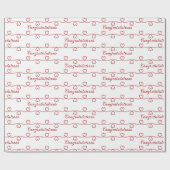 Glückwunsch Red Hearts Geschenkpapier (Flach)