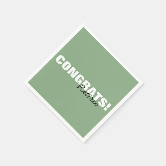 Glückwunsch Retiree Serviette (Ecke)