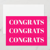 Glückwunsch Rosa Fuchsienweiße moderne Karte (Vorne/Hinten)