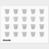 Glückwunsch Runder Aufkleber (Blatt)