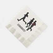 Glückwunsch Runners feiern Custom Race Napkins Serviette (Ecke)