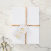 Glückwunsch! (schläfriges Baby und Mond) Geschenkanhänger (Mit Schnur)