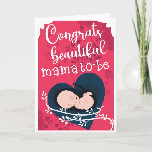 Glückwunsch Schöne Mama To-be Karte (Vorderseite)