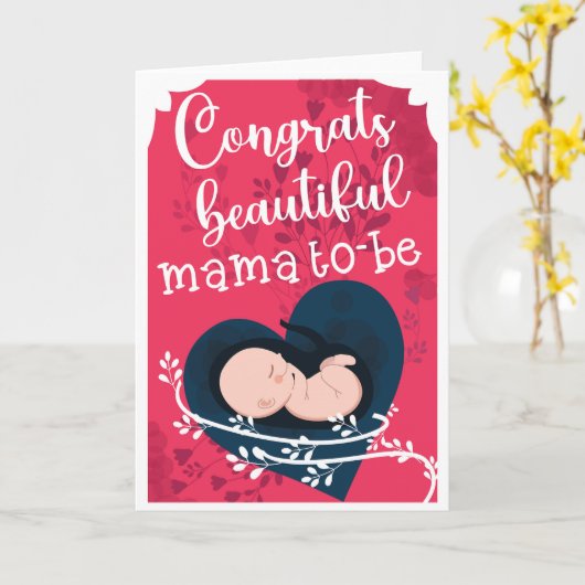 Glückwunsch Schöne Mama To-be Karte (Gelbe Blume)