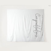 Glückwunsch School 2024 Grad Foto Hintergrund Wandteppich (Vorderseite (Horizontal))