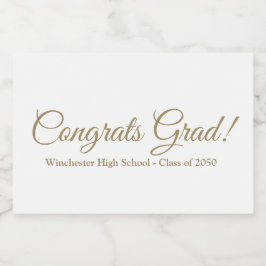 Glückwunsch schreiben Gold-Text-Textklasse Jahr Lebensmitteletikett