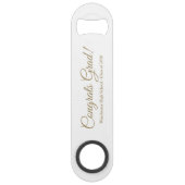 Glückwunsch schreiben Gold-Text-Textklasse Jahr Speed Flaschenöffner (Vorderseite)