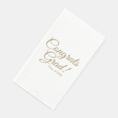 Glückwunsch schreiben goldene Skripte Jahr elegant Serviette (Ecke)