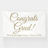 Glückwunsch schreiben goldenes Skript-Klasse Banner (Horizontal)