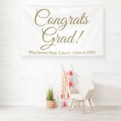 Glückwunsch schreiben goldenes Skript-Klasse Banner (Insitu)