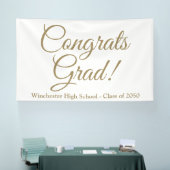 Glückwunsch schreiben goldenes Skript-Klasse Banner (Messe)