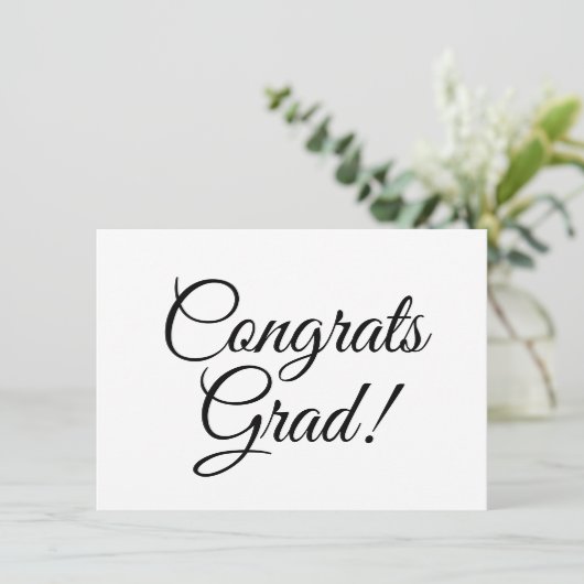 Glückwunsch schreiben Kalligrafie in Schwarzweiß Karte (Stehend Vorderseite)