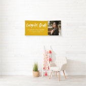 Glückwunsch schreiben modernes gelbes Abschluss Fo Banner (Insitu)