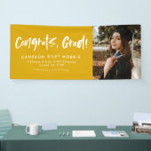 Glückwunsch schreiben modernes gelbes Abschluss Fo Banner (Messe)